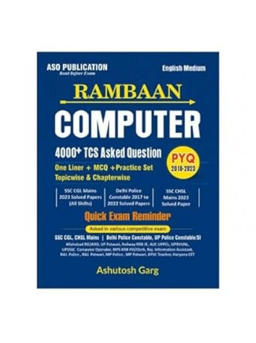 Rambaan Computer 4000+TCS Asked Question (English) by Ashutosh garg on Ashirwad Publication