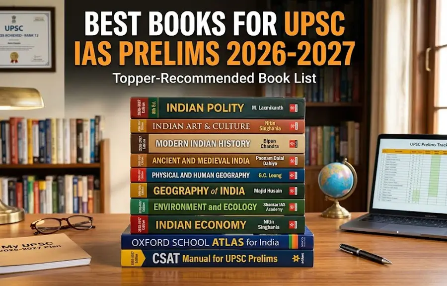 Best Books for UPSC IAS Prelims 2026-2027 | Topper-Recommended Book List
