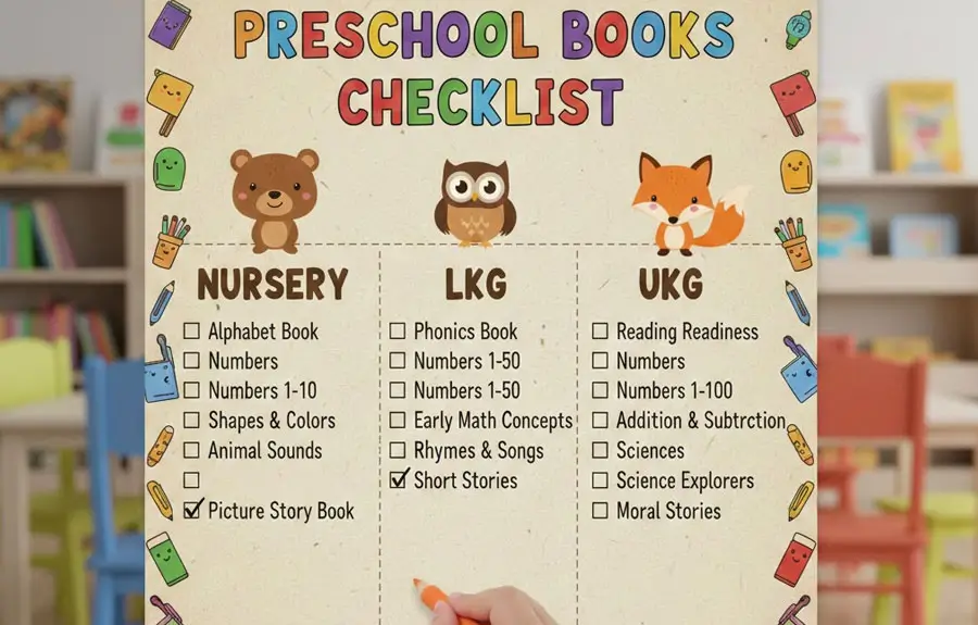 Preschool Books Checklist for Nursery, LKG And UKG Students