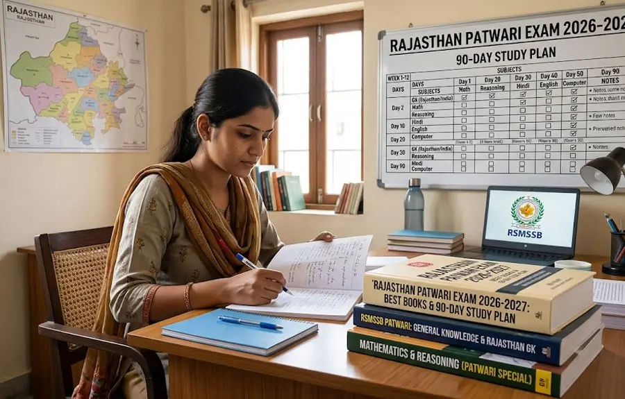 Rajasthan Patwari Exam 2026-2027 | Best Books & 90-Day Study Plan