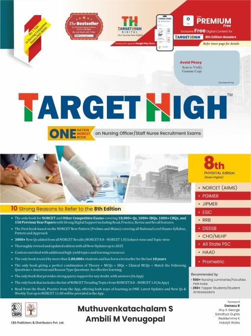 Target High NORCET Exam – One Nation One Book for Nursing Officer & Staff Nurse