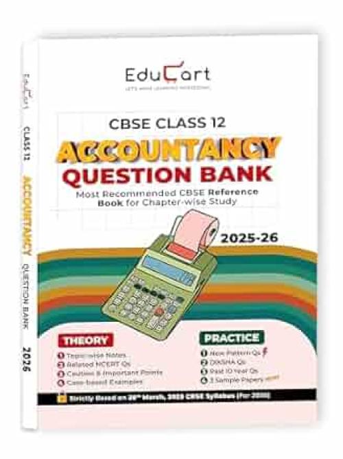 Educart CBSE Class 12 Accountancy Question Bank 2025-26 on new Syllabus 2026 (Includes Past Years Solved Questions)  (Paperback, Educart)