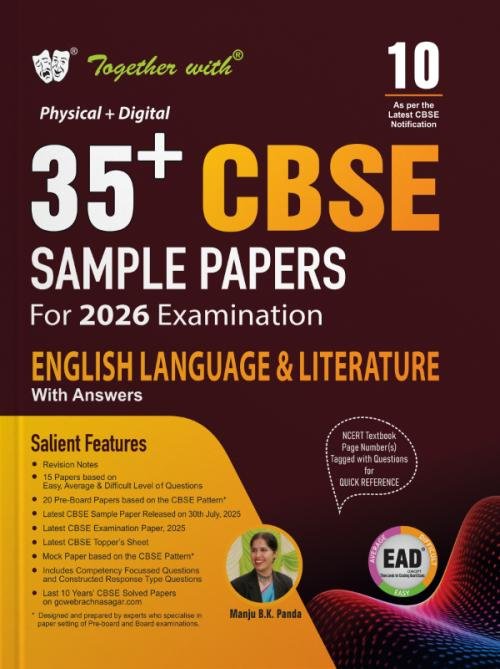 Together with 35+ CBSE Sample Papers Class 10 English Language & Literature for 2026 Board Exam | EAD series in Physical + Digital edition includes Solved & unsolved Papers