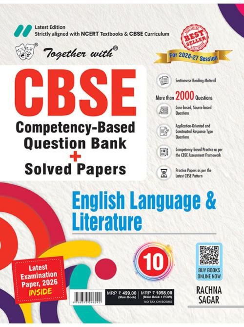 Together with CBSE Question Bank for Class 10 English LLR 2027| Chapter-wise Study Material With Practice Papers & Latest Board Exam Paper 2026 with answers