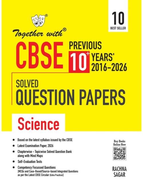Together with CBSE Class 10 Science PYQ Previous 10+ Years Chapter-wise Solved Question Bank Exam 2026-27 | Based on Latest Syllabus