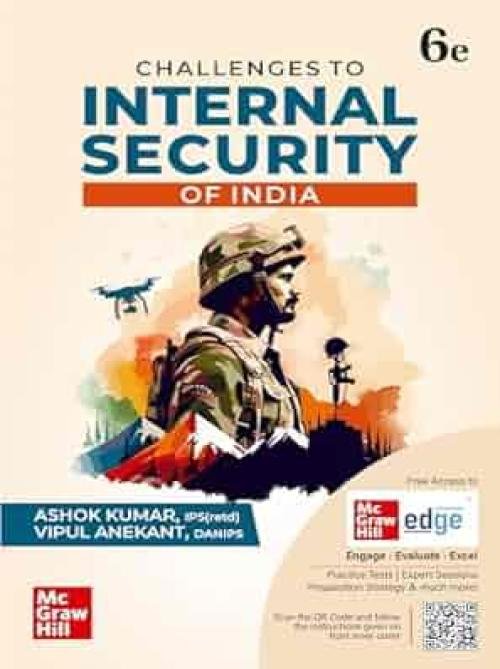 Challenges to Internal Security of India (English) for UPSC CSE by Ashok Kumar Civil Services Exam - Mains & Interview | Previous Years' Questions (PYQs) & Practice Questions with each chapter