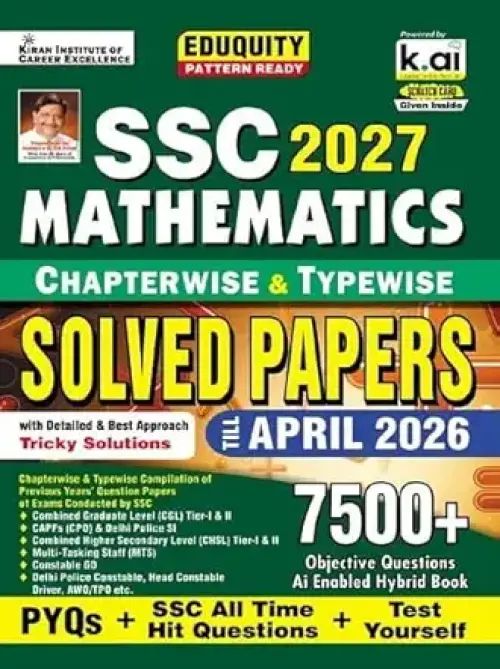 SSC Maths Chapterwise & Typewise PYQs Eduquity Pattern Ready with Smart Solutions PYQs + SSC All Time Hit & Test Yourself Total 7500+ Questions (English Medium)