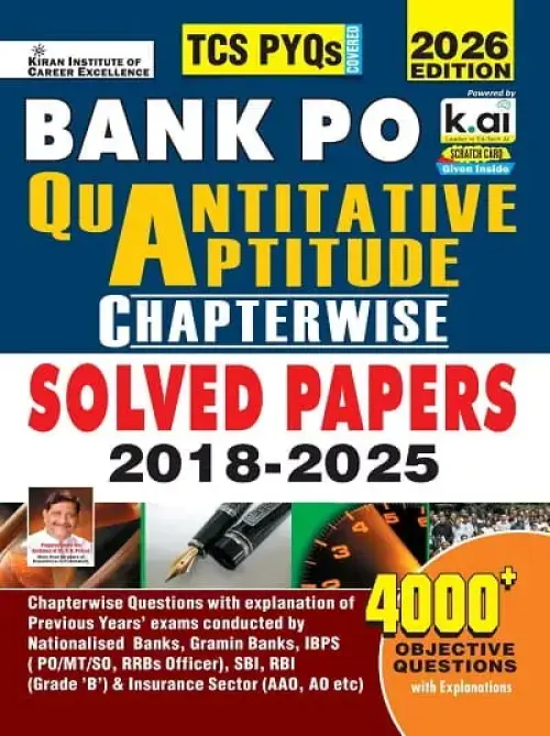 Kiran Bank PO Quantitative Aptitude Chapterwise Solved Papers PYQs 4000+ Objective Questions 2026 Edition (English)