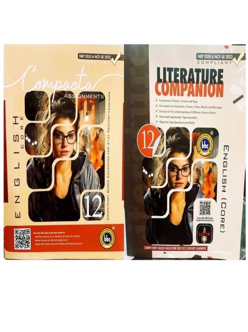 BBC Compacta  English Core (Assignments & Literature Companion) for Class 12-Set of 2 Books (2026)