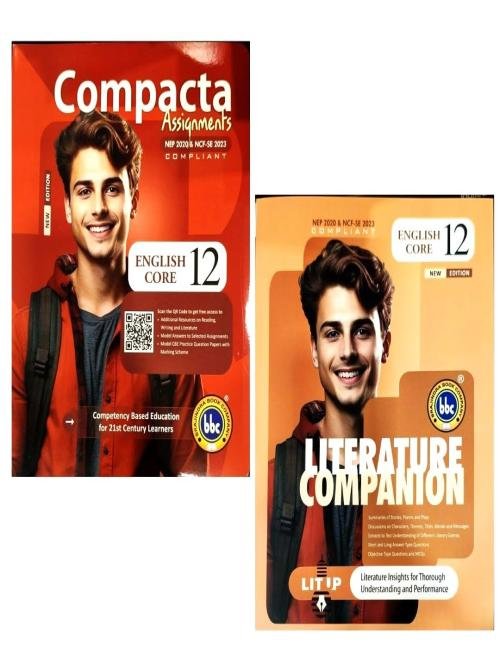 BBC Compacta  English Core (Assignments & Literature Companion) for Class 12-Set of 2 Books (2026-27)