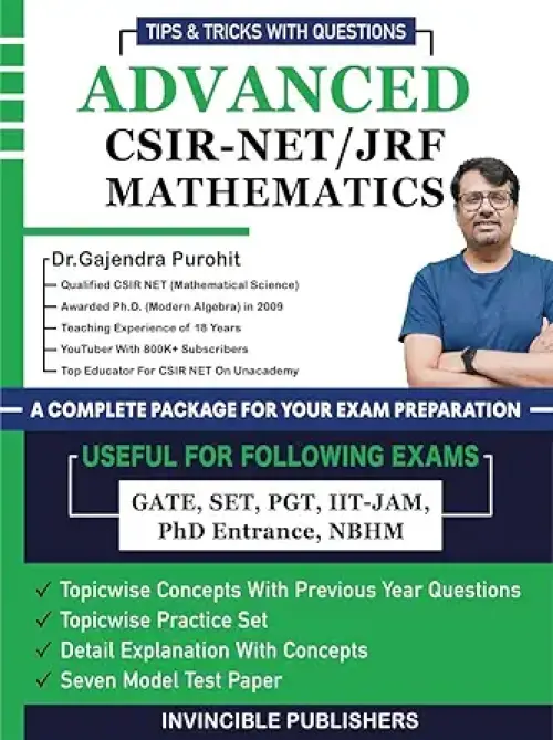 Advanced Csir : Net Jrf Mathematics Exams Gate Set Pgt Iit Jam Phd Entrance Nbhm