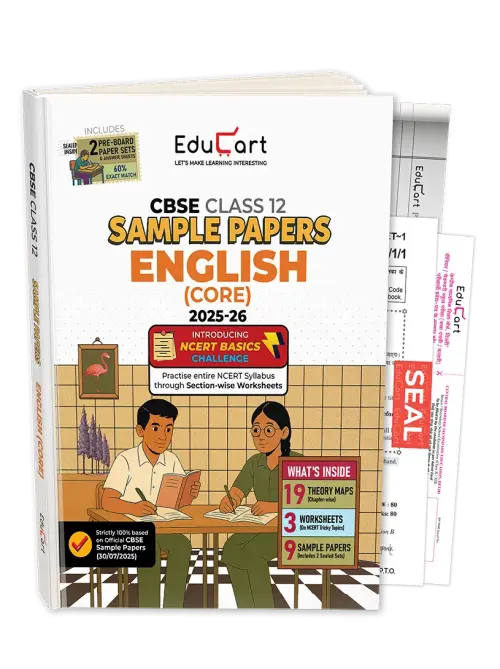 Educart CBSE Sample Paper Class 12 2025-26 – English Core (Based on latest CBSE Sample Papers Released on 30-07-25) For 2026 Board Exam