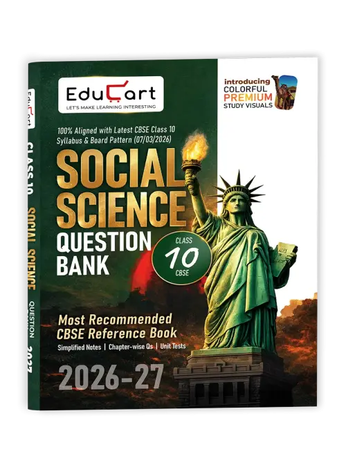 Educart CBSE Class 10 Social Science Question Bank 2026-27 (with premium colored study visuals for 2027 boards)