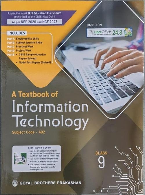 Information Technology Textbook for Class 9, CBSE NEP 2020 & NCF 2023, LibreOffice 24.8 Based, Subject Code 402 (2026-27)