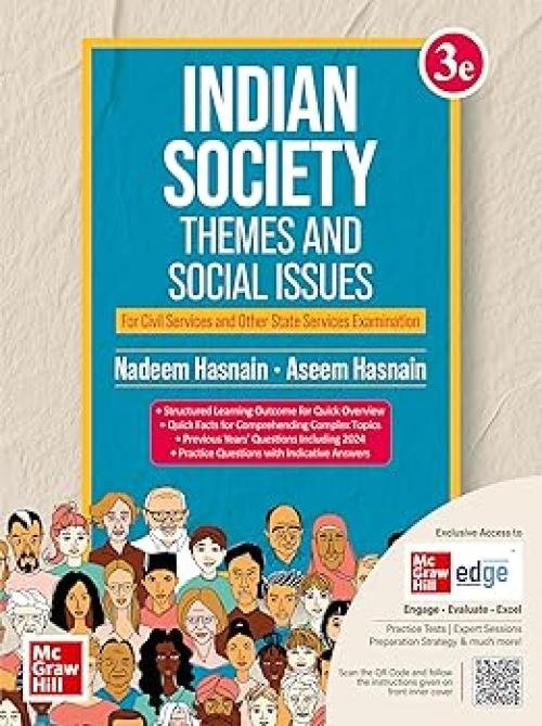 Indian Society: Themes and Social Issues | English | 3rd Edition (Latest) | UPSC | Civil Services Exam- Prelims and Mains 2025 | State PSCs civil services exams/PCS exams