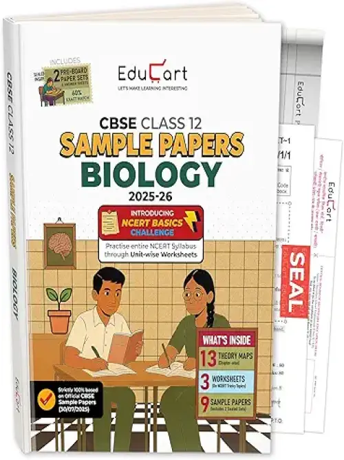 Educart CBSE Sample Paper Class 12 2025-26 – Biology (Based on latest CBSE Sample Papers Released on 30-07-25) For 2026 Board Exam