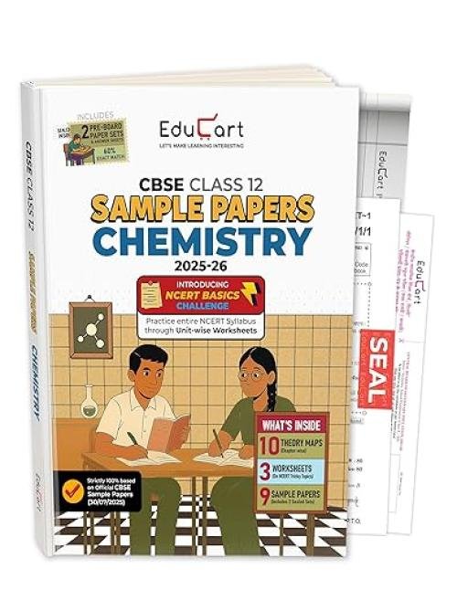 Educart CBSE Sample Paper Class 12 2025-26 – Chemistry (Based on latest CBSE Sample Papers Released on 30-07-25) For 2026 Board Exam Paperback – 18 August 2025