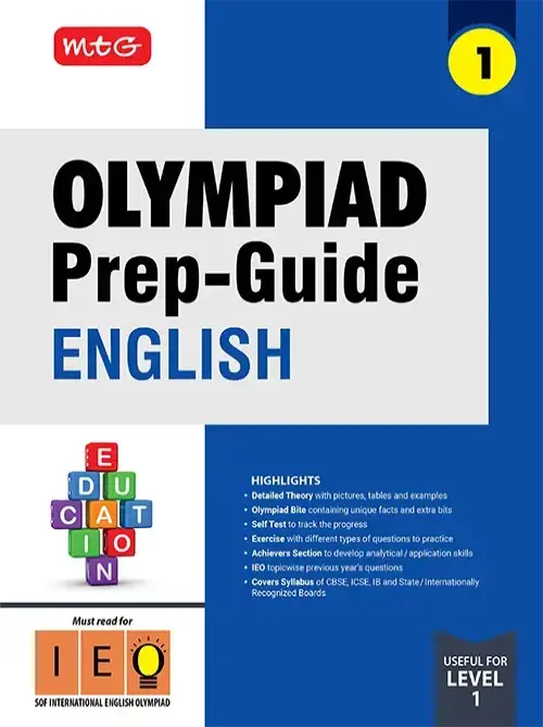 MTG Class 1 Olympiad Prep-Guide (OPG) English (IEO) – Detailed Theory, Self Test For SOF 2025-26 Exam