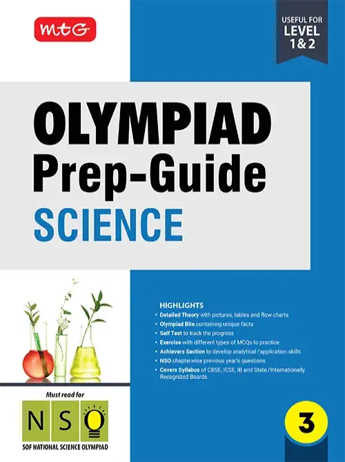 MTG Class 3 Olympiad Prep-Guide (OPG) Science (NSO) – Detailed Theory, Self Test For SOF 2025-26 Exam