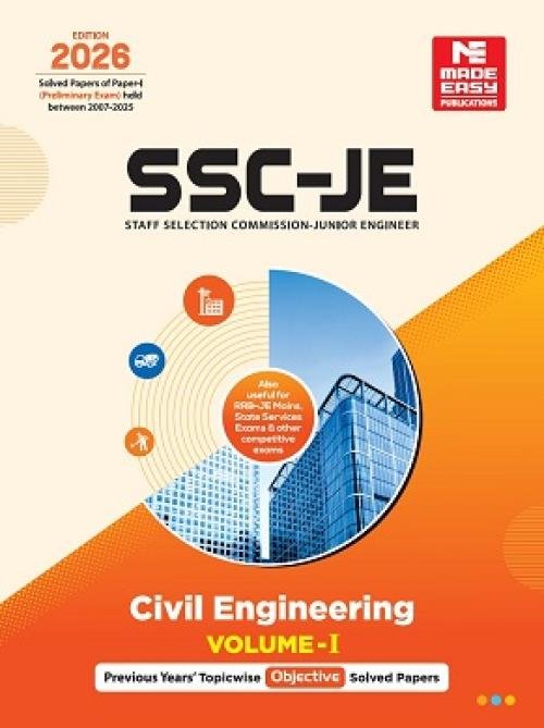 Made Easy SSC-JE: Civil Engineering 2025- Previous Year Objective Solved Paper-1 Volume-1 at Ashirwad Publication