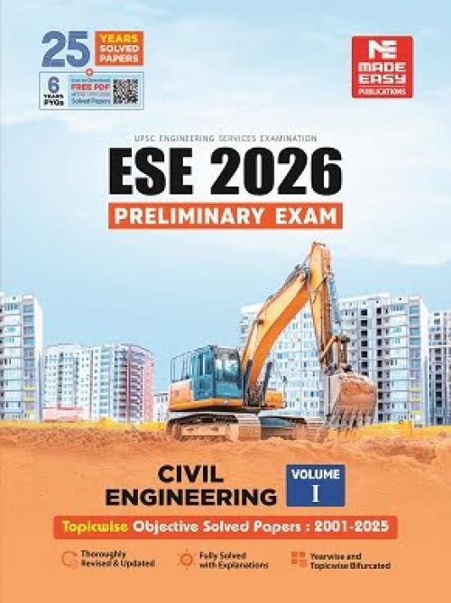 ESE 2026: Preliminary Exam: Civil Engineering Objective Solved Paper Vol-1