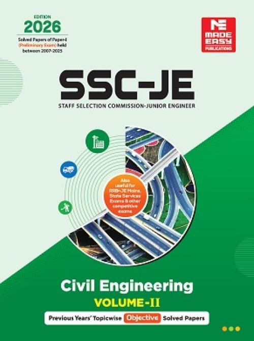 Made Easy SSC-JE 2026: Civil Engineering Previous Year Objective Solved Paper Volume-2