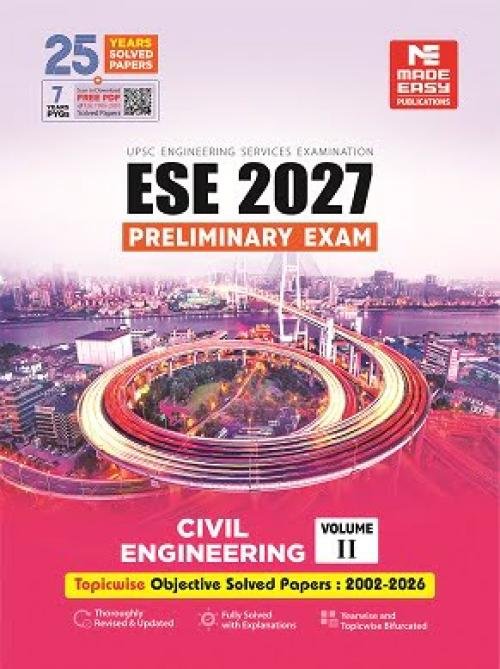 ESE 2027: Preliminary Exam: Civil Engineering Objective Solved Paper Vol-2