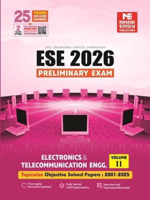 ESE 2026: Preliminary Exam: Electronics and Telecommunication Engg. Objective Solved Paper Vol-2