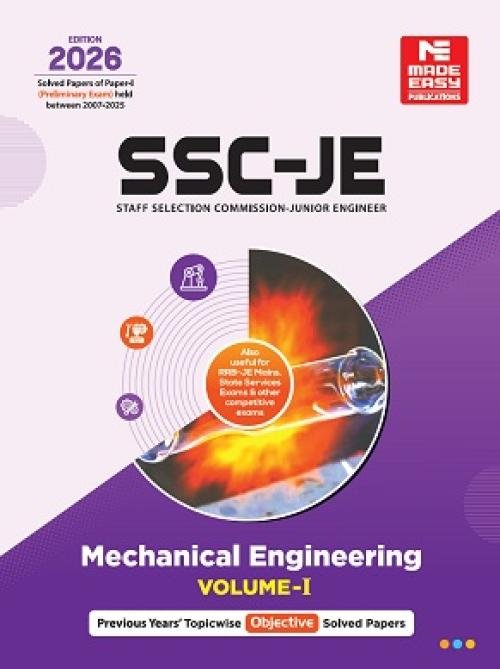Made Easy SSC -JE Mechanical Engineering Objective Previous Year Objective Solved Paper Volume-1