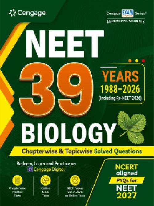 Cengage NEET 39 Years (1988-2026) Biology Chapterwise & Topicwise Solved Questions