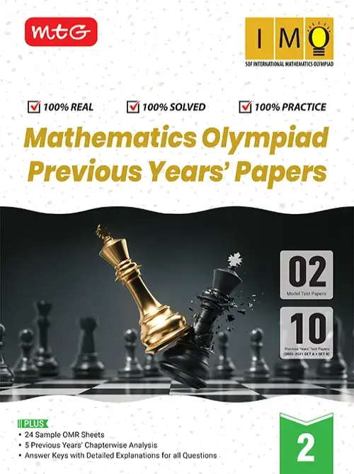 MTG IMO Class-2 Olympiad 10 Previous Years Papers (2025-2021 Set A and B) Mathematics with Sample OMR Sheet For 2026-27 Exam