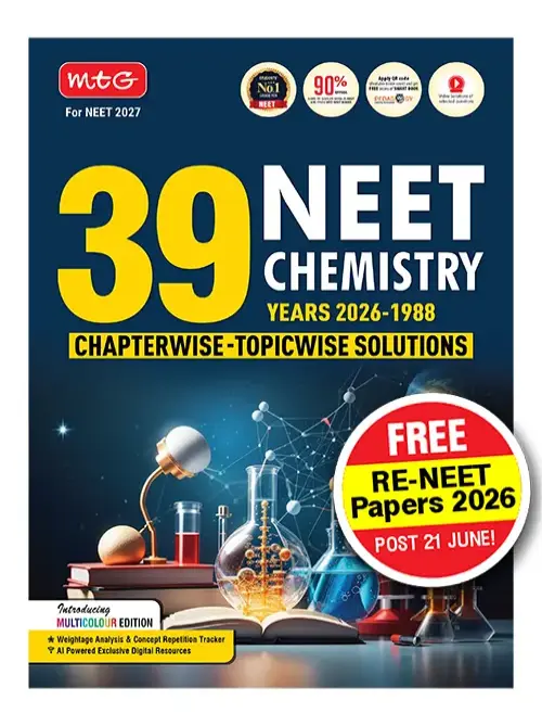 MTG 39 Years NEET Chemistry Book For 2026-2027 Exam | Chapterwise Topicwise Solved Question Papers | Free Video Solutions | AI Powered Digital Resource #NEETToppersFirstChoice