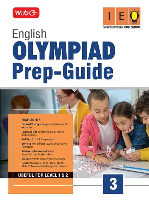 MTG Class 3 Olympiad Prep-Guide (OPG) English (IEO) – Detailed Theory, Self Test For SOF
