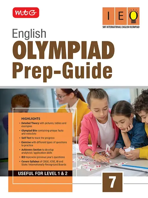 MTG Class 7 Olympiad Prep-Guide (OPG) English (IMO) – Detailed Theory, Self Test For SOF