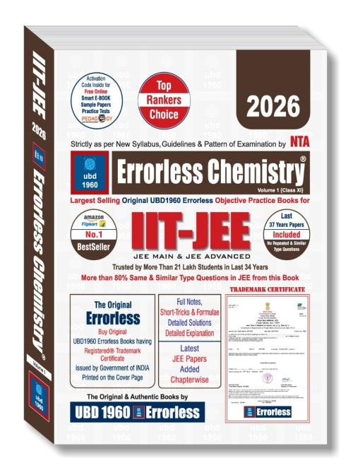 Errorless Chemistry for IIT-JEE (MAIN & ADVANCED) on Ashirwad Publishers