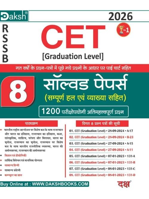 Daksh CET Graduation Level 8 Solved paper 2026