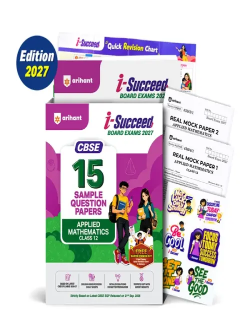 i-Succeed CBSE 15 Sample Question Papers Class 12 Applied Mathematics Exam 2027 | Colour-Coded Revision Cheat Sheets, Toppers Copy with Expert Insights | FREE SUPER POWER KIT | Based on Latest CBSE SQP Released 21 Sept 2026