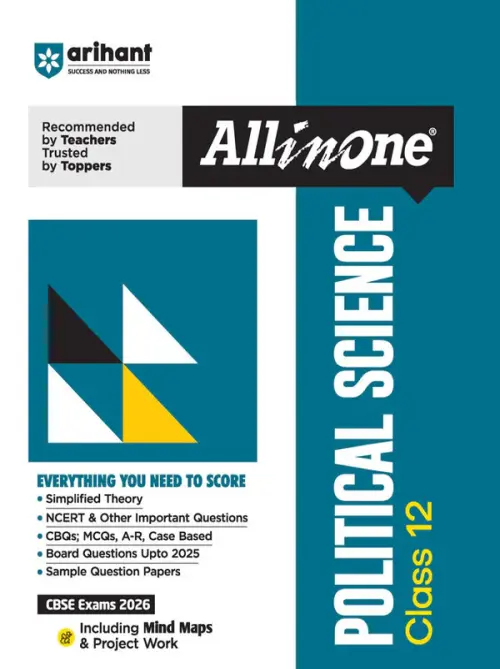 CBSE All in One Political Science Class 12 Exam 2025-26 | Board Question Upto 2025, Sample Question Papers | Including Mind Maps