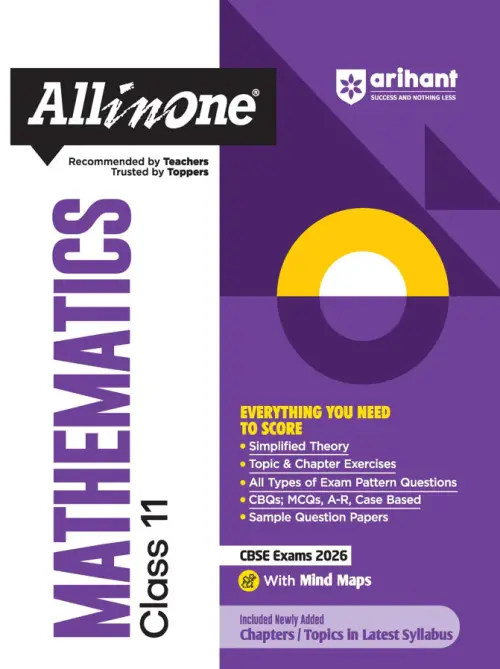 CBSE All in One Mathematics Class 11 Exam 2025-26 | CBQs, MCQs, A-R, Case Based, Sample Question Papers | Included Mind Maps