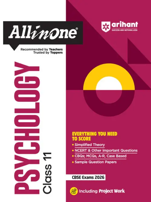 CBSE All in One Psychology Class 11 Exam 2025-26 | NCERT Questions & Other Important Questions, Sample Question Papers | Including Project Work