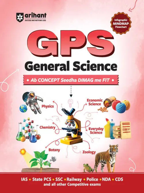 Arihant GPS General Science | with Infographics Mindmaps & Flowcharts | for UPSC, IAS, PCS, SSC, Railway, NDA, CDS & Other Competitive Exams | Hindi Medium