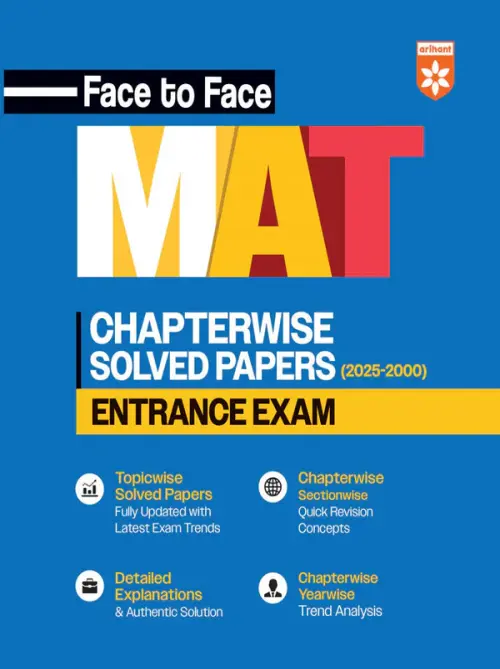 Face to Face MAT Entrance Exam | Years Chapterwise Solved Papers (2025-2000) | English Medium