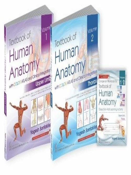 Textbook of Human Anatomy with Color Atlas and Clinical Integration (2vol set): Vol.1-Upper Limb ; Vol.2- Thorax with companion workbook