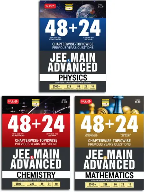 MTG 48 + 24 Years JEE Main (2025-2002) and JEE Advanced (2025-1978) Chapter-wise Topic-wise Previous Years Solved Papers Chemistry Book | PYQ Question Bank For 2026 Exam