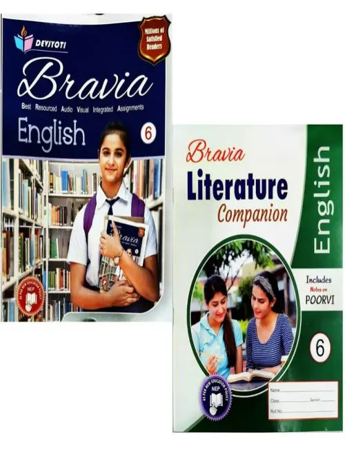 Bravia English Assignments with Literature Companion (Set of 2 Books) for Class 6 (2026-27)