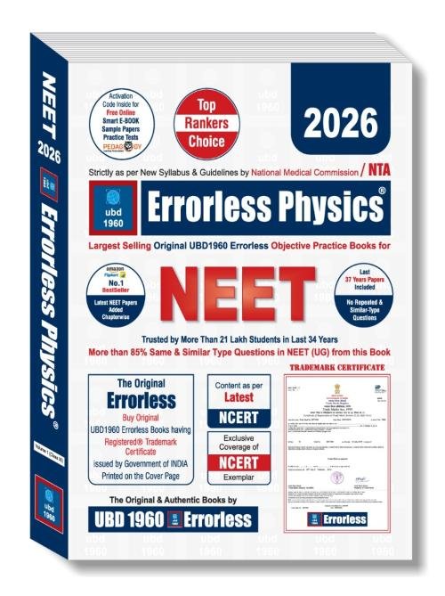 UBD 1960 Errorless Physics for NEET as per NMC Set of 2 Vol