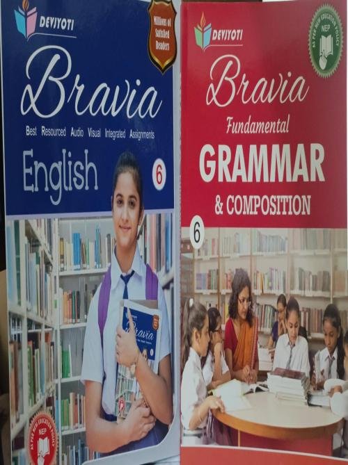 Bravia English Assignments with Grammer & Companion (Set of 2 Books) for Class 6 (2026-27)